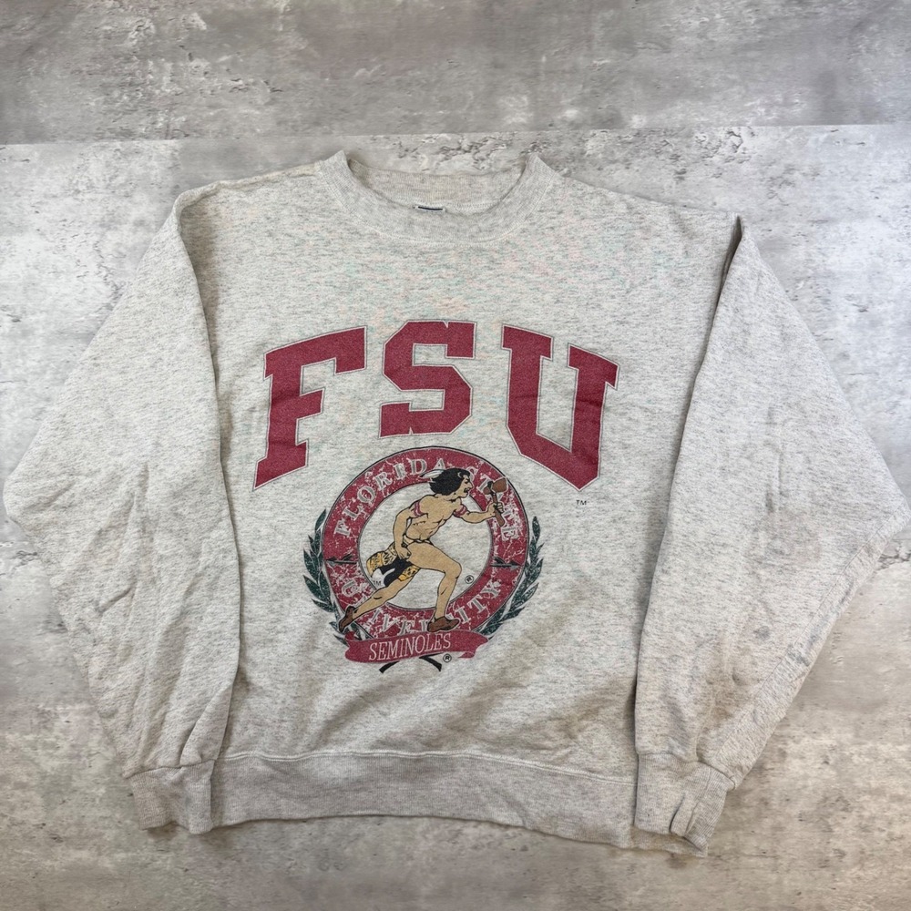 Vintage Galt Sand FSU Florida State Sweatshirt Gray Mens Large 90s USA‎